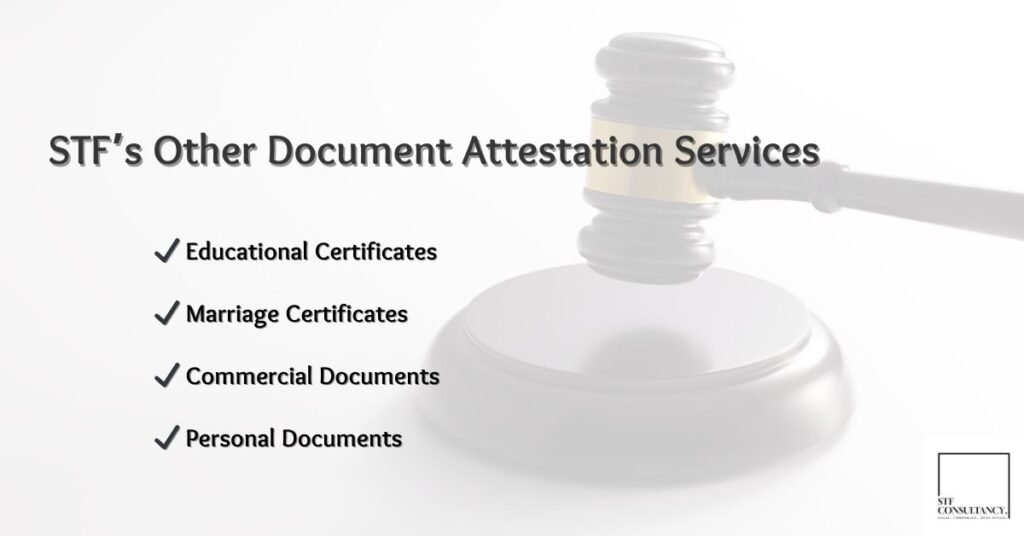 Other Document Attestation Services We Offer