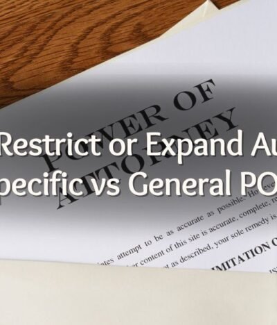How to Restrict or Expand Authority with Specific vs General POA | 2025 Guide